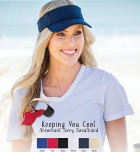 Sun Visor Protector Adjustable Cotton Twill Golf Tennis Adams Unisex Sports Cap - Picture 1 of 12