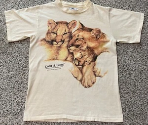 Vintage 80 Around North American Mountain Lions National Wildlife T-Shirt MEDIUM - Bild 1 von 5