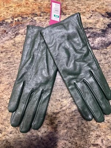 Merona Womens Green Leather Gloves Size-S/M - Picture 1 of 3