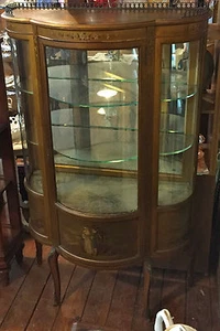 NICE ANTIQUE VERNIS MARTIN VITRINE CABINET CIRCA 1890 - 1910 - Picture 1 of 12