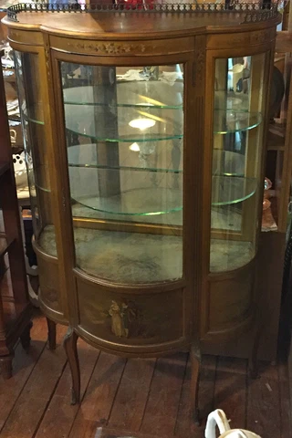 NICE ANTIQUE VERNIS MARTIN VITRINE CABINET CIRCA 1890 - 1910 Cover