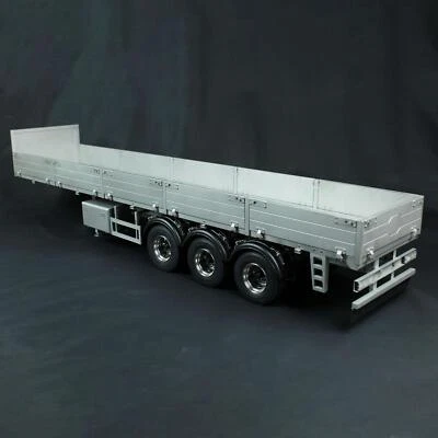1/14 3 Axles Metal Semi Trailer for Metal RC Tractor Trucks TAMIYA Cars Model - Image 1 of 4