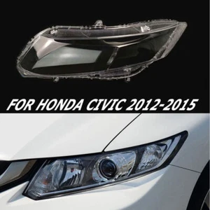 For Honda Civic 9th Generation 12-15 Left Headlight Lens Lampshade Cover Clear - Picture 1 of 7