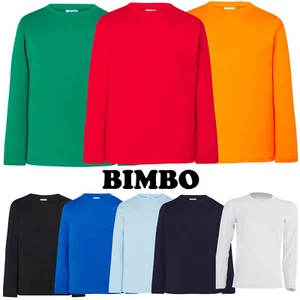 MAGLIA da BAMBINO a MANICA LUNGA Maglietta Bimbo NUOVA T-shirt RECITA Scuola - Imagen 1 de 9