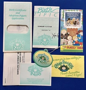 Etiqueta de muñeca Cabbage Patch Kids 1987 y certificado de nacimiento/papeles de adopción - Imagen 1 de 11