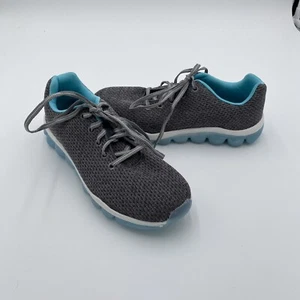 Avia Memory Foam Full Lace Up Walking Tennis Shoes Sneakers Gray Blue Size 7 - Picture 1 of 7