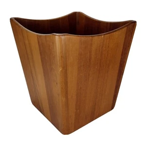 Vintage Dyrlund Holz Pflanzgefäß Abfalleimer Mülleimer Danish Made In Denmark - Bild 1 von 24