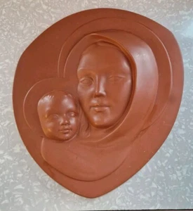 Gmundner Keramik Wandmaske Madonna mit Kind, Gmunden Austria - Bild 1 von 4