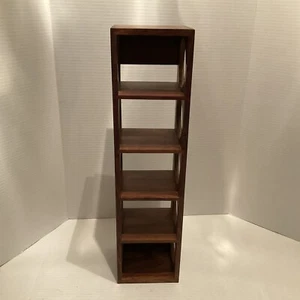 Crate and Barrel 5 Bottle Wood Wall Mount Stack Wine Rack Made in India #510109 - Picture 1 of 8