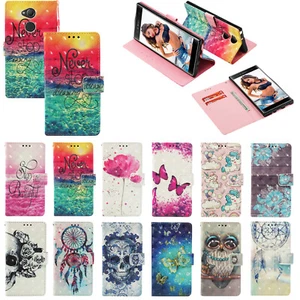For LG G8 ThinQ Stylo 4 Plus 3D Pattern PU Leather Flip Wallet Case Phone Cover - Picture 1 of 24