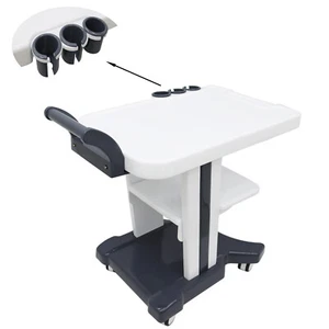 3 Holes Mobile Trolley Cart for Portable Ultrasound with Handle and 4 Wheels - Picture 1 of 21