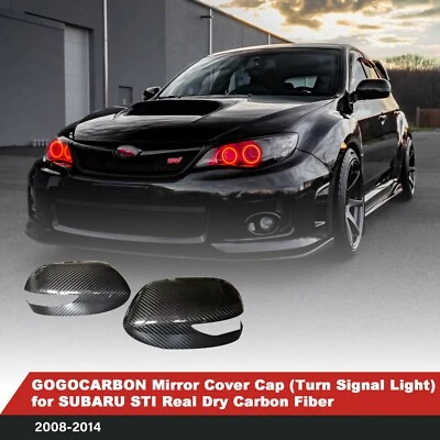 Крышка зеркала для SUBARU WRX/WRX STI 2008-2014 для версии Blinker из углеродного волокна - Изображение 1 из 4