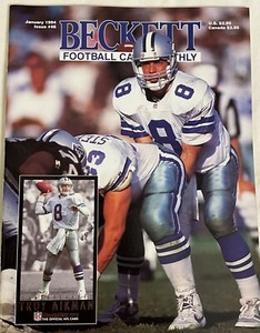 Beckett Football Card Monthly Troy Aikman Cover Jan 1994 Issue 46