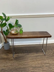 Handmade MOD Wooden Table W/Metal Legs For Barbie/Other Dolls - Picture 1 of 3