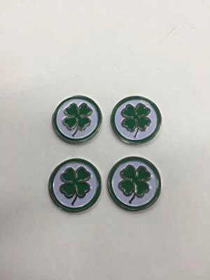 J&M GOLF EverGolf Ball Markers, Pack of 4, 4-Leaf Lucky Clovers