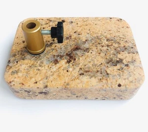 PEDESTAL BASE Granite Golden Stone Handmade FLY TYING Vise fits 3/8 - 10mm shaft - Picture 1 of 5