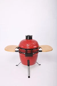 Kamado Ceramic Egg Style BBQ - Miniature (12'') - Portable Grill - W/ Side Table - Picture 1 of 4