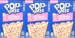 3er Pack - Kellogg's Pop Tarts Frosted Erdbeer Milchshake, 8 Stück 13,5 Unzen Box - Bild 1 von 6