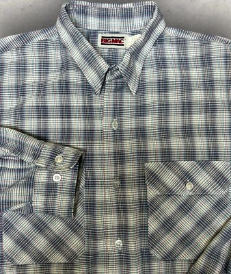 Camisa de trabajo auténtica Big Mac vintage de los 90 para hombre con botones extra grande XL Foto 1 de 4
