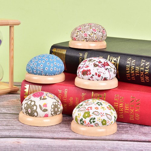 Wood Bottom Base Needle Pin Cushion Holder Sewing Stitch Needlework DIY