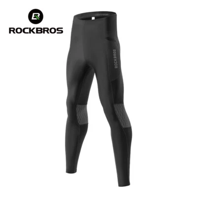 ROCKBROS Men's Fleece Thermal Cycling Pants Long Legging Bicycle Sports Trousers - Image 1 of 4