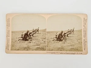 Underwood Stereoview Fearless Gloucesters Leading Attack Kopje Boer Norvals Pout - Bild 1 von 9