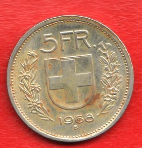 SWITZERLAND 5 FRANCS 1968 - Picture 1 of 2