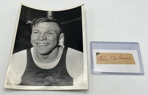 Lou Ambers Lightweight Boxing Champ HOF Signed Auto Cut with Picture - Picture 1 of 6