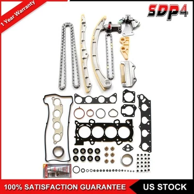 Head Gasket Set & Timing Chain Kit Fits 2007 2008 2009 Honda CR-V Element 2.4L Foto 1 de 4