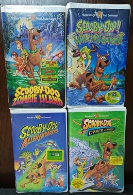 Scooby-Doo VHS Lot (4x) NEW/SEALED - Zombie island, Witch's Ghost, Alien Invader - Image 1 of 4