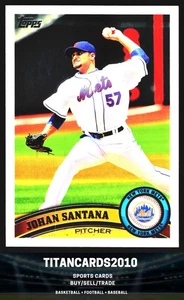Johan Santana 2011 Topps New York Mets #56 - Picture 1 of 2
