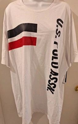 NWT US Polo Assn 3XL White TShirt w/US Polo Assn on front 100% Cotton Short slee - Image 1 of 4
