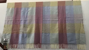 ¡NUEVO CON ETIQUETAS! Manta flecos 100 % lana de cordero John Hanly hecha en Irlanda - Imagen 1 de 7