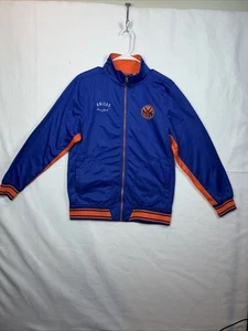 NBA New York Knicks Youth Xl  Orange + Blue Zippered Jacket - Picture 1 of 17