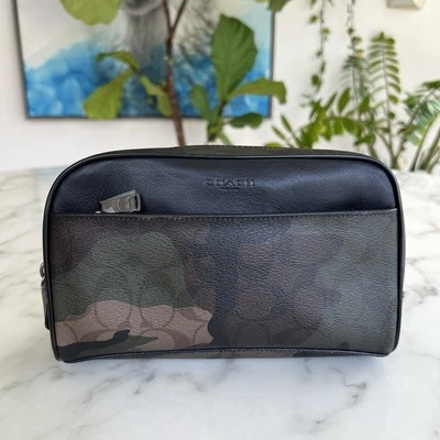 KIT DE VIAJE NOCTURNO COACH EN LONA Y CUERO RECUBIERTOS DE CAMUFLAJE DE LA FIRMA F12008 Foto 1 de 4