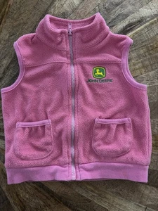 John Deere for Kids Pink Vest Size 6-9 - Picture 1 of 5