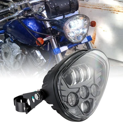 7" Motorcycle LED Headlight Hi/Lo DRL For Yamaha V Star 1100 1300 950 650 250 - Image 1 of 4