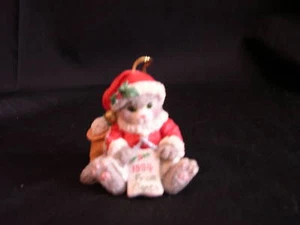 Calico Kittens Enesco 1994 Ornament Cat Santa Knitting - Picture 1 of 6