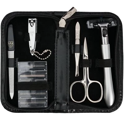 Germany Männerset 6-tlg. Maniküre Pediküre Reise Etui Set Nagelset Nagelneces... - Bild 1 von 4