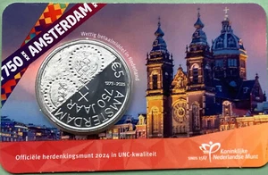 Países Bajos 1 euro 2024 CoinCard vuelo intercontinental moneda de euro - Imagen 1 de 2