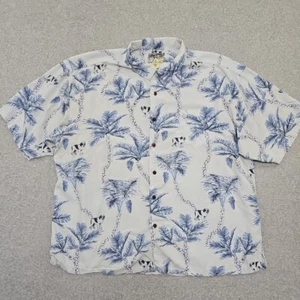 Big Dogs Vintage Shirt Mens 3XL Button Up Hawaiian Light Blue Short Sleeve - Picture 1 of 7