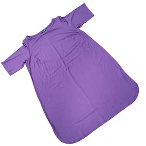 Vestido Camiseta Mujer Eileen Fisher Dobladillo Curvo Cuello Redondo Púrpura Talla 1X - Imagen 1 de 8