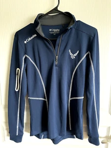 Columbia Golf Shirt Air Force Wings Womens Long Sleeve Omni Wick Shotgun Small - Picture 1 of 10