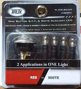 Trux Mini Button Dual Revolution Stop/Turn, Marker & Backup 2 Diode LED 3 IN 1 - Picture 1 of 12