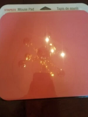 Mouse Pad "Pink" By Staples Non Skid Rubber Back Optical Mouse Friendly PINK - Image 1 of 4