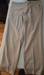 Calvin Klein Men's Pleated Dress Pants Biege Size 38x32 RN 69456, CA 01129 - Picture 1 of 8