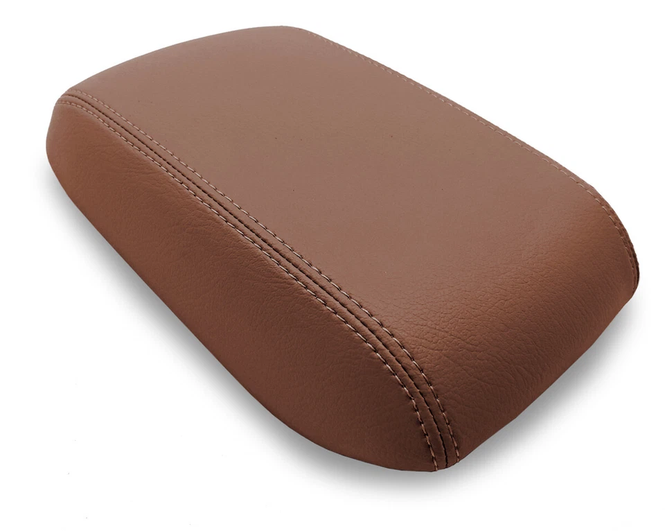 Compatível com 2009-2018 Subaru Forester console de couro vinil tampa apoio de braço capa marrom - Imagem 1 de 4