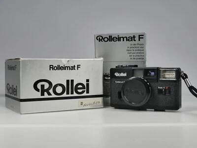 ROLLEI ROLLEIMAT F COMPACT 35MM MANUAL FILM CAMERA 38MM F2.8 LENS BOXED SUPERB - Image 1 of 4