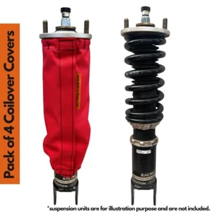 Set 4 Copri Coilover Impermeabili Protezioni Universali CoiloverCovers ROSSO - Foto 1 di 9