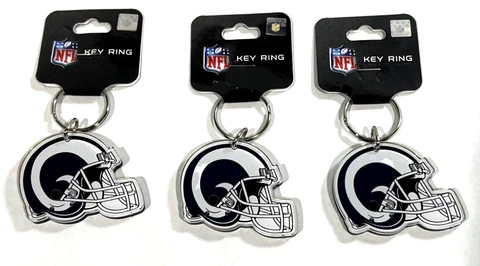 Rams Helmet Key Ring (3-Pack) Cover